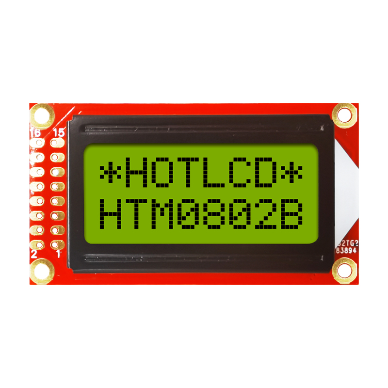 8x2 Character LCD Modules |STN + Yellow/Green Display