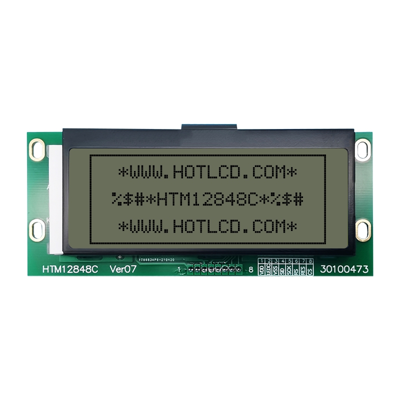 3.2 Inch 128x48 Graphic LCD Module FSTN+ Display With White Side Backlight