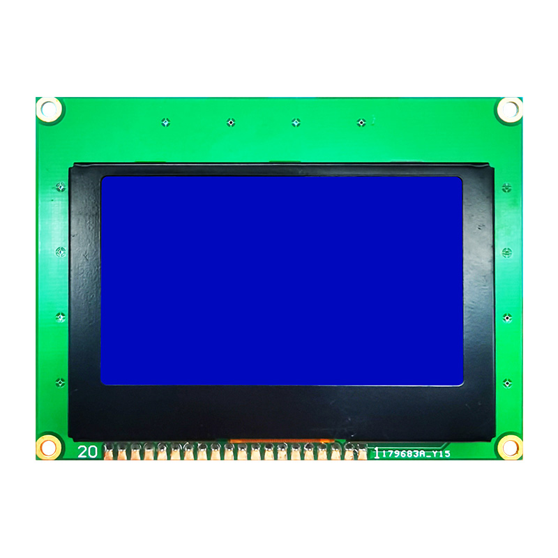 128X64 Graphic LCD Module STN- Blue Display with White Backlight and Negative Voltage