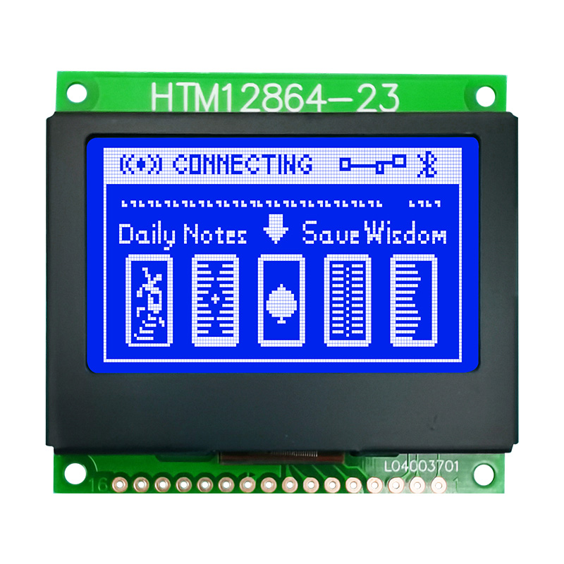 128X64 Graphic LCD Module STN- Blue Display with Side White Backlight