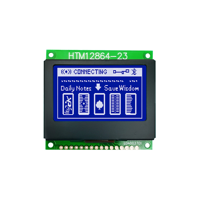 128X64 Graphic LCD Module STN- Blue Display with Side White Backlight