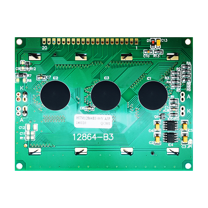 128X64 Graphic LCD Module STN+ Yellow/Green Display with Yellow/Green Backlight