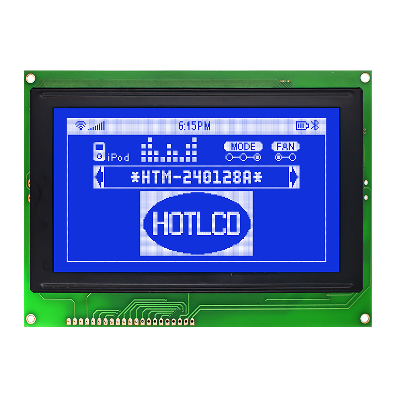 5.1 inch 240X128 Graphic LCD Module STN - Blue Display with White Backlight