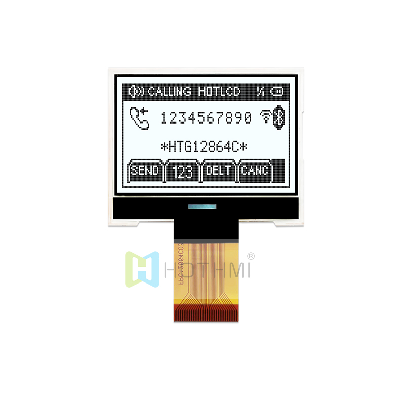Graphic COG LCD 1.7inch 128X64 | FSTN+ Display with Side White Backlight