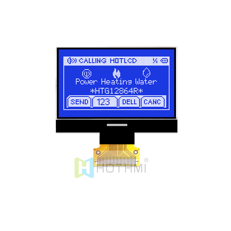 Graphic COG LCD 1.8inch 128X64 | STN - Blue Display with White Side Backlight