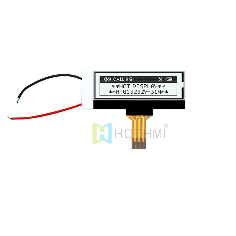 Graphic COG LCD 1.3inch 132X32 | FSTN + Display with White Side Backlight