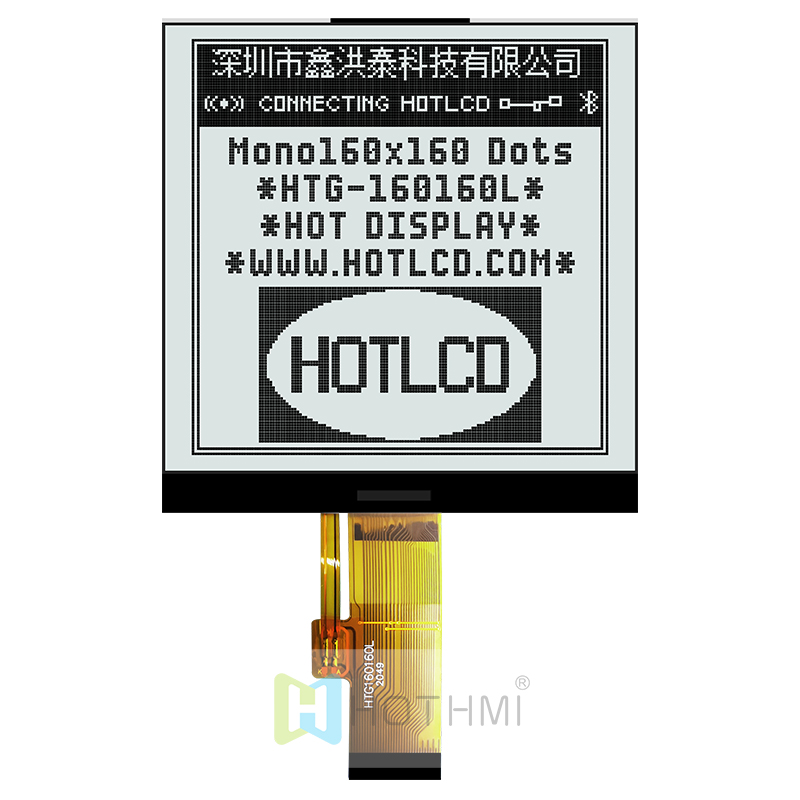 COG LCD Modules 4.6inch 160x160 | FSTN+ Display with White Side Backlight