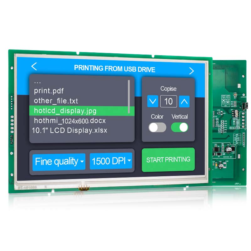 10.1 inch Smart TFT Display 1024x600 IPS Screen For HMI