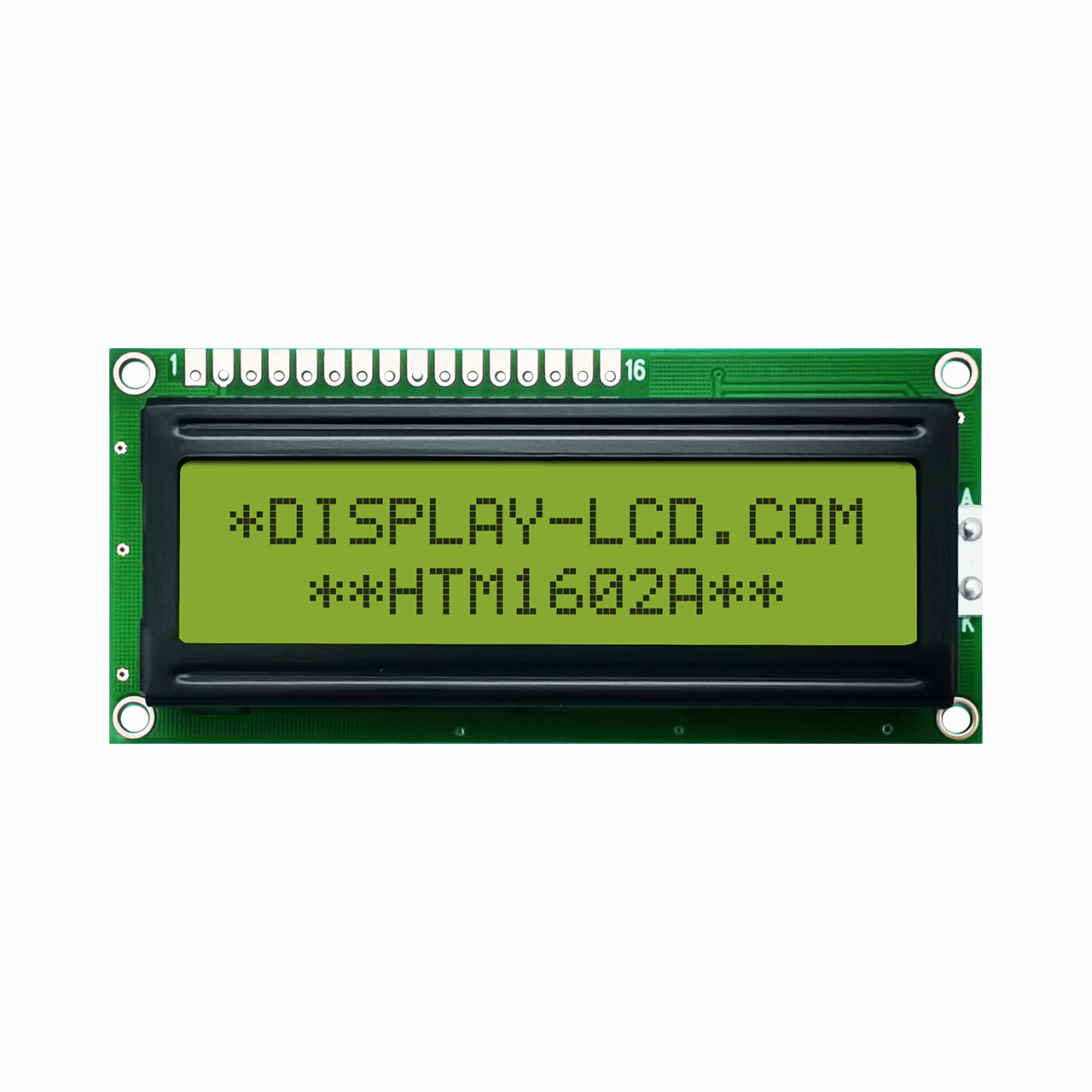 Character LCD Module |16*2 STN+ Yellow/Green with Side Yellow/Green Backlight Display-Arduino