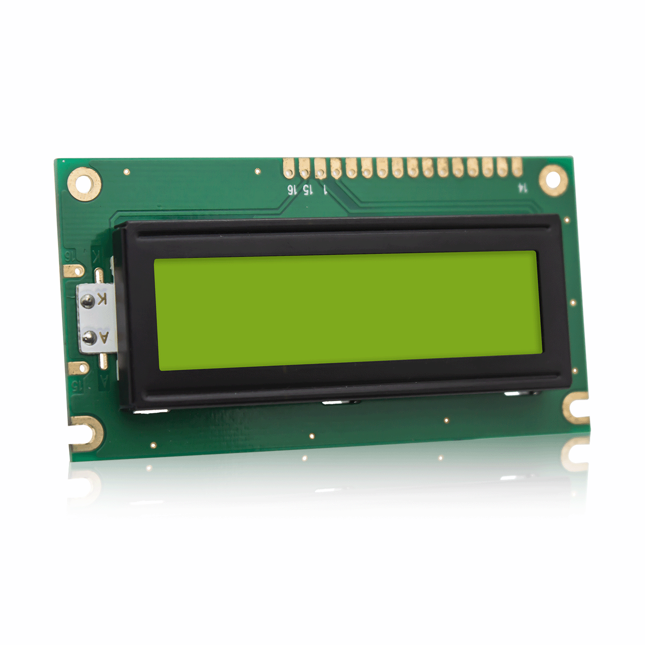 16 x 2 Character LCD Module | STN+ Yellow-Green With Yellow-Green Backlight