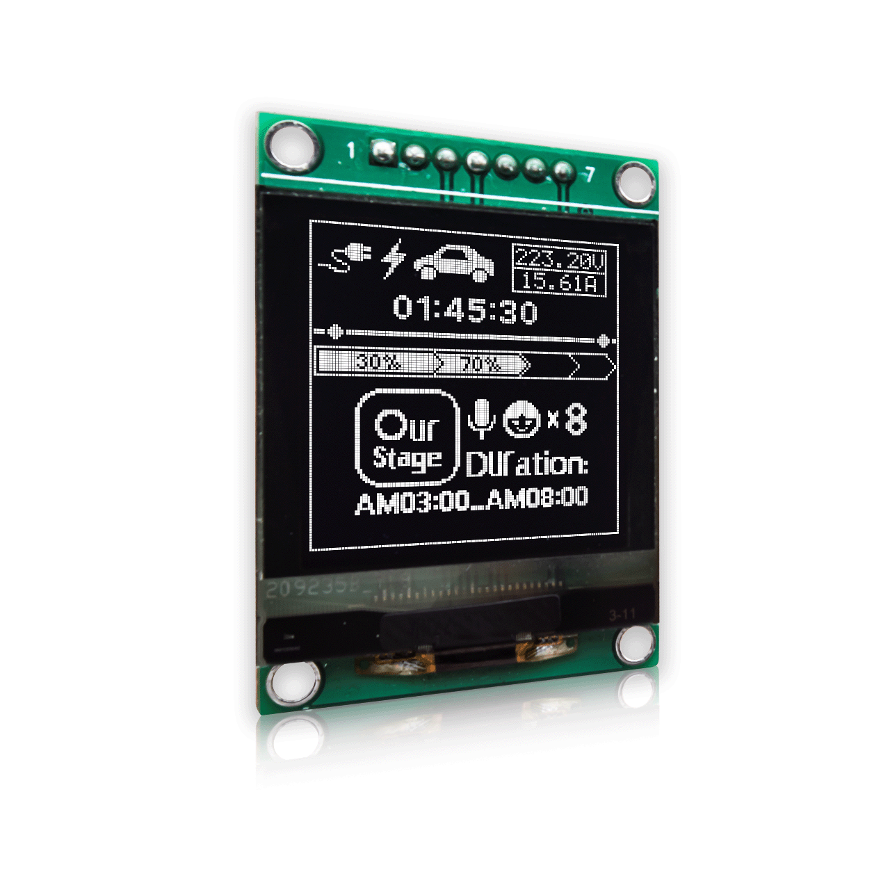 1.5inch 128x128 White Graphic OLED Module MONO DISPLAY SH1107