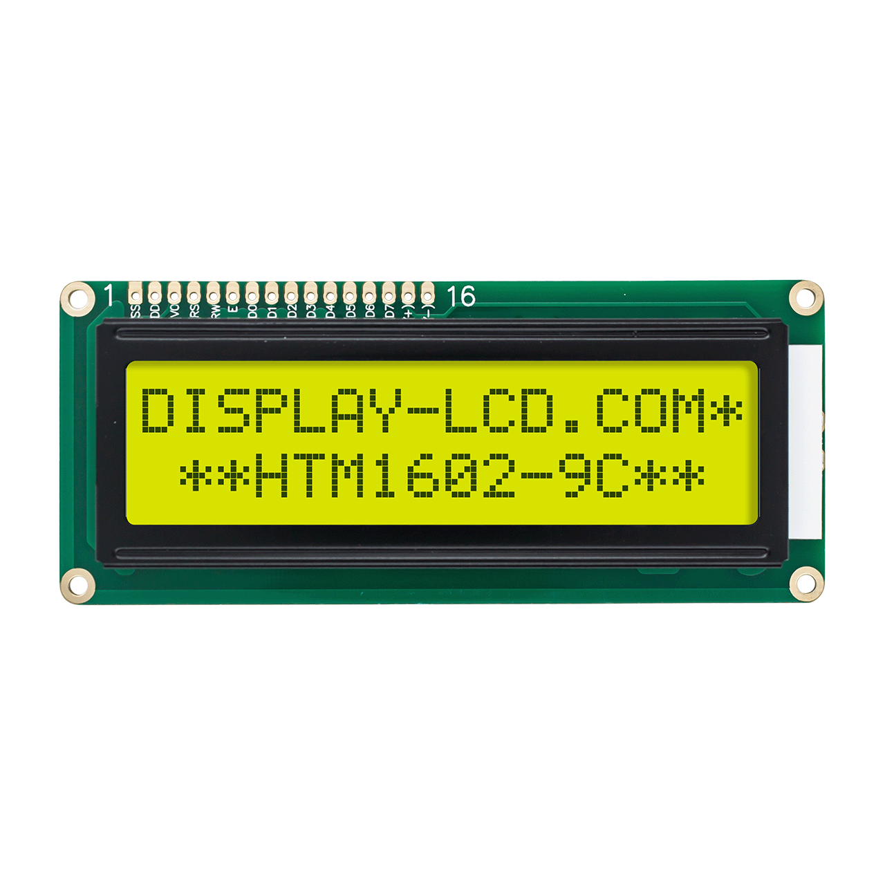 Character LCD Module |2X16 STN+ Yellow/Green with Side Yellow/Green Backlight-Arduino Display