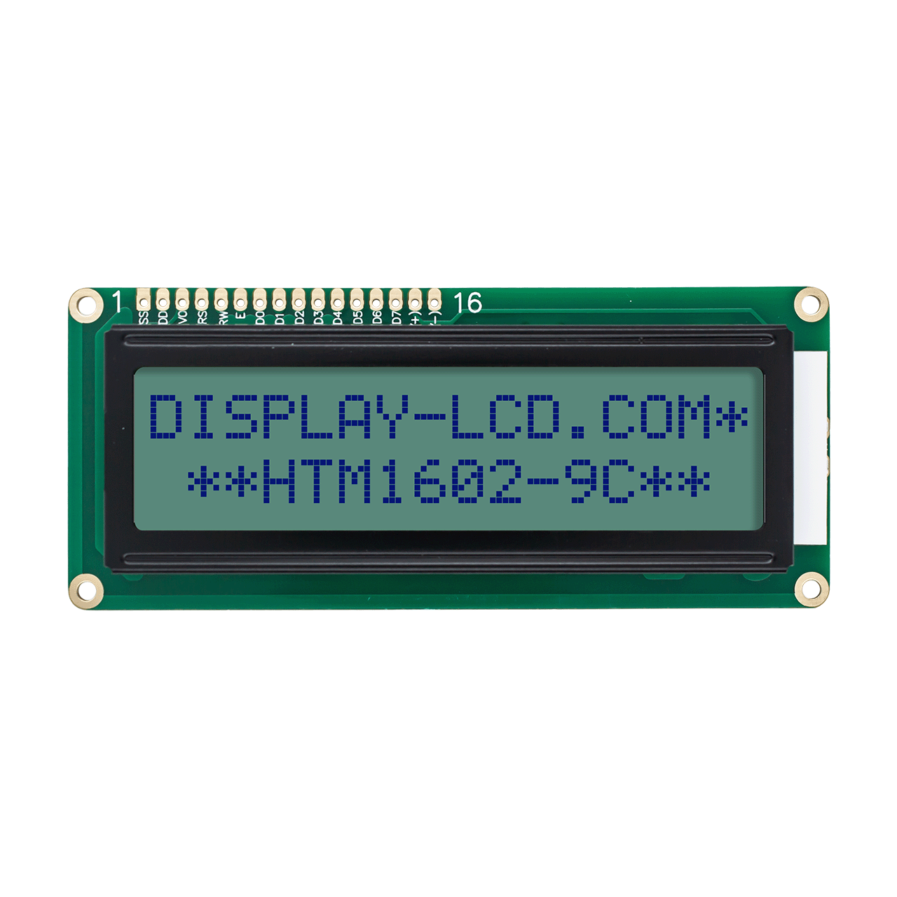 2x16 Dot Matrix Character LCD Module With Yellow-Green Backlight