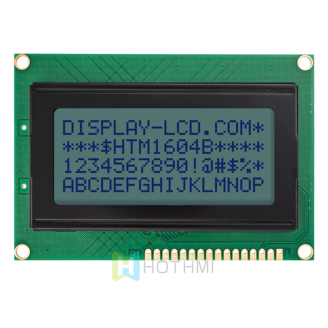 character LCD Module |4x16 STN(+) white side-backlit monochrome display | Arduino | MCU interface | ST7066U controller | Transflective