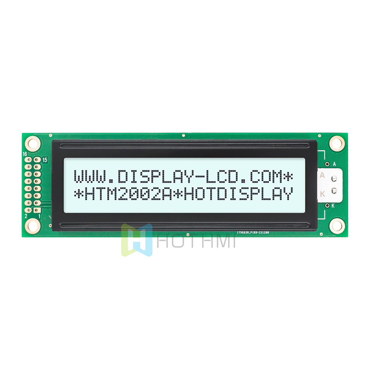 character LCD Module | FSTN+Monochrome 2X20 white background gray character display with white backlight + English/Japanese/Russian character library | 5.0v| STU7066U | Arduino