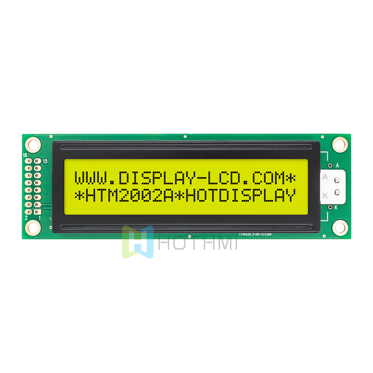 20x2 Character LCD Module | STN+ yellow-green Backlight For Arduino