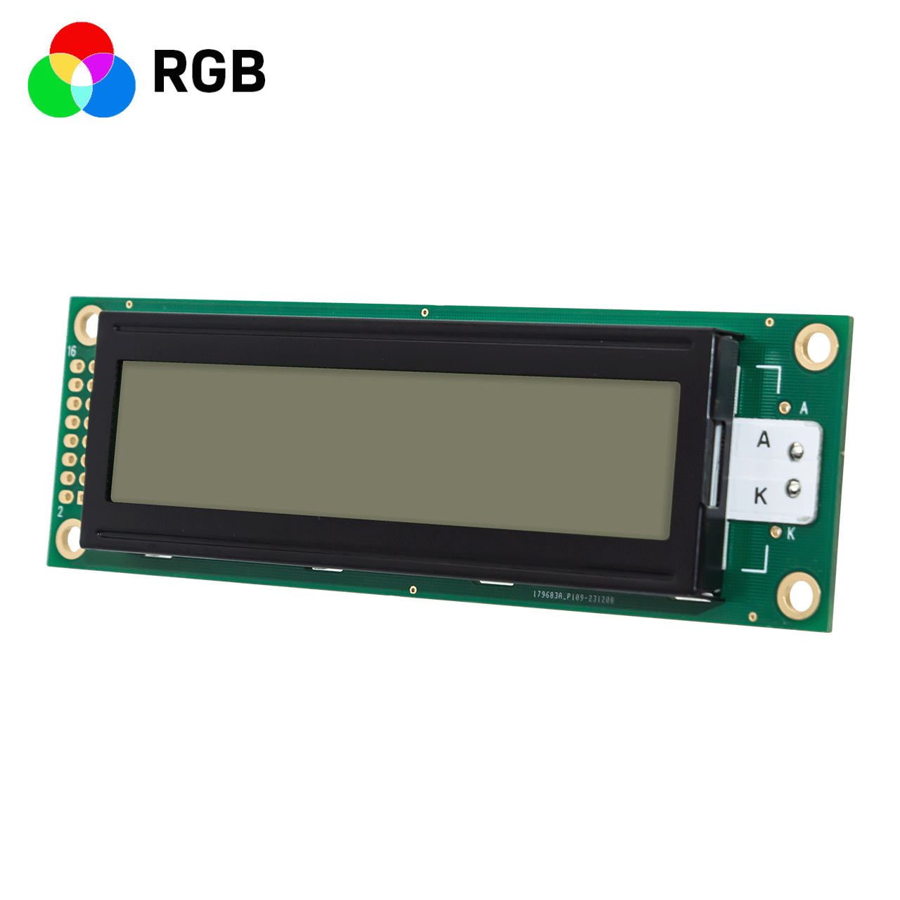 character LCD modules |2X20 FSTN gray RGB display, red, green and blue backlight | Transmissive display | ST7066U controller | Arduino