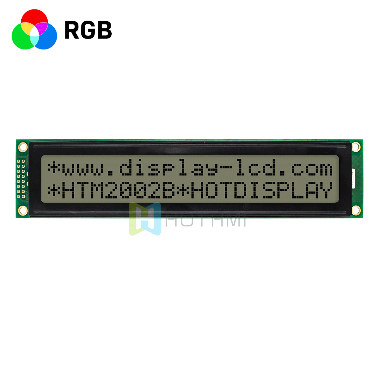 character LCD modules |2x20 s transmissive LCD display Module | red green blue LED backlight | FSTN (+) front display | st7066u controller