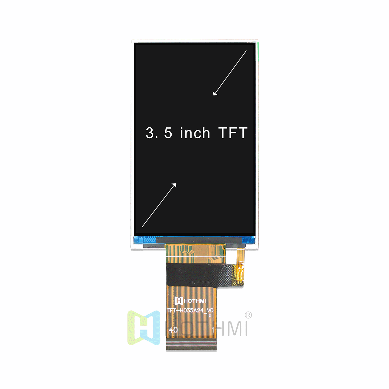 3.5 inch IPS TFT LCD module display with 480x800 resolution and ST7701S Controller