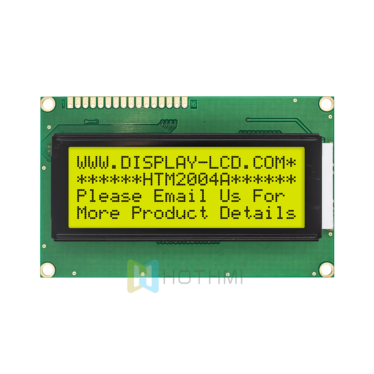 character LCD module |20x4 |Monochrome STN + | With yellow-green side backlight | Arduino display | Transflective| ST7066U | 3.3v/5.0v