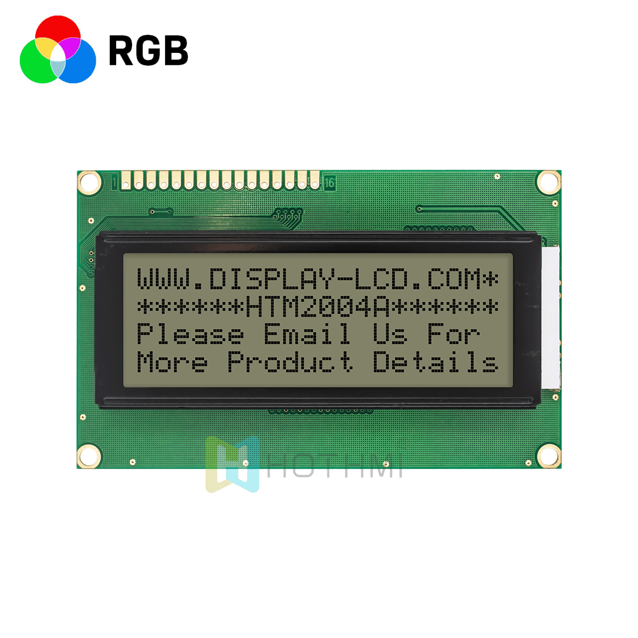 Character LCD module | FSTN + | RGB |20x4 | Arduino display | Total transflective | 5.0V