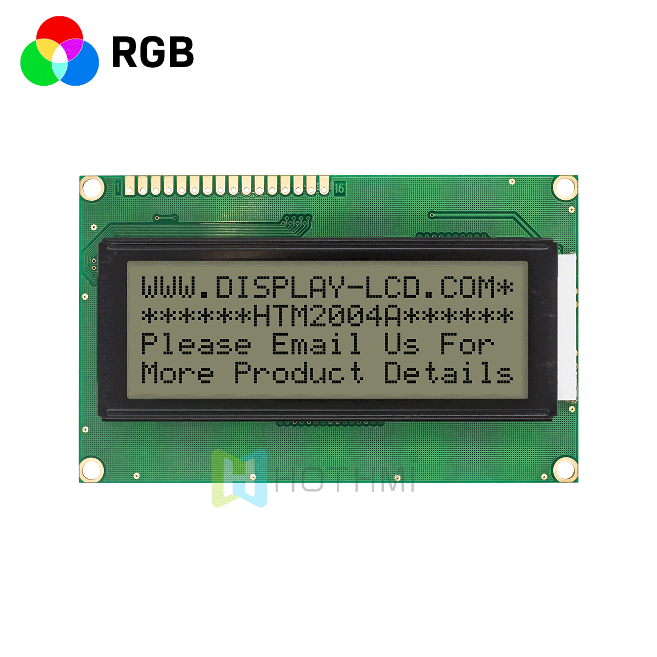 Character LCD module | FSTN + | RGB |20x4 | Arduino display | Total transflective | 5.0V