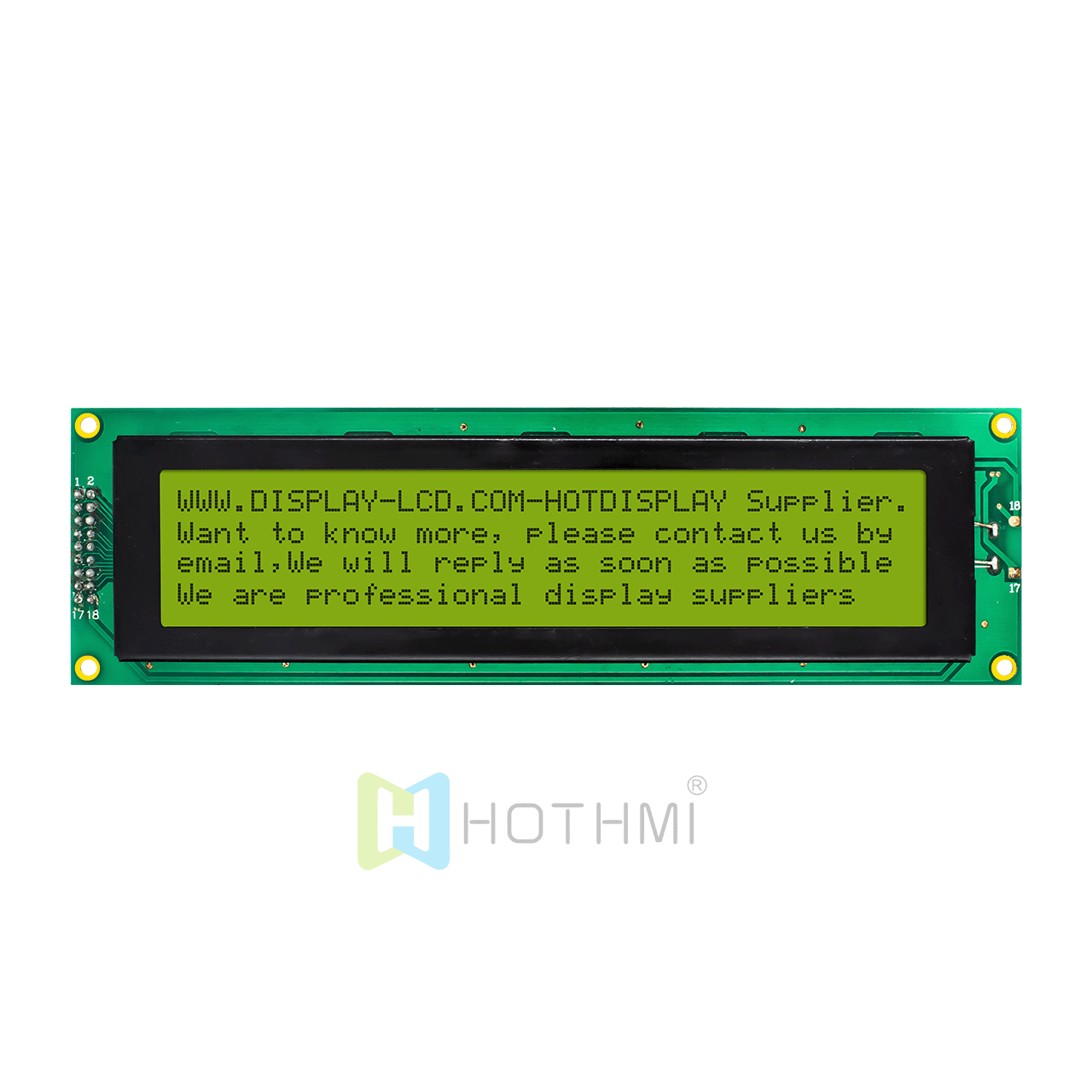 4X40 character LCD module | monochrome display STN positive display | with yellow-green backlight | Arduino display | ST7066U controller