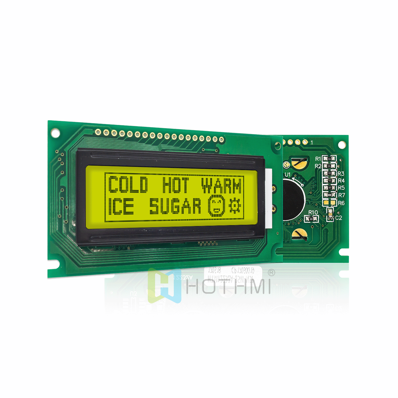 2.5"122X32 Graphics Monochrome LCD Module | STN+ Display with Yellow-Green Side Backlight | Arduino | 5.0V