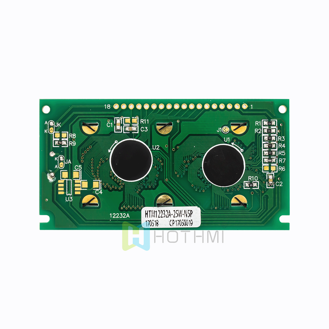 2.5"122X32 monochrome graphic LCD display | STN (-) display with white side backlight | Arduino