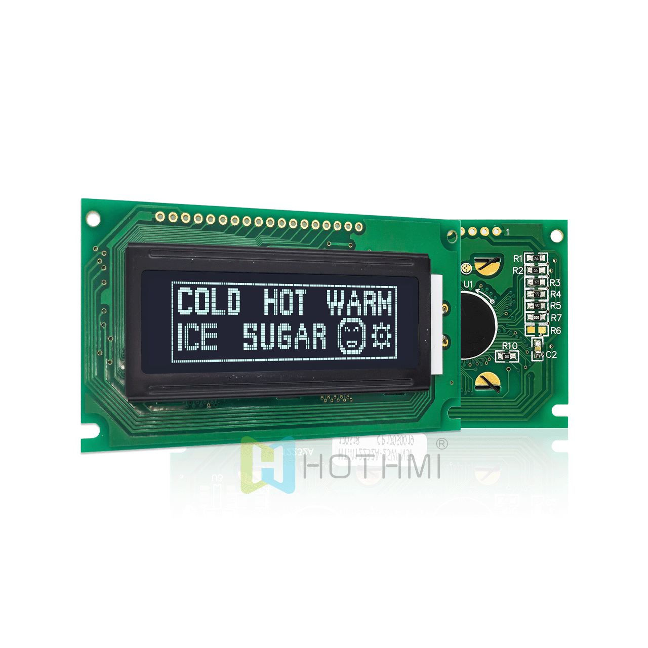 2.5"122X32 monochrome graphic LCD | DFSTN (-) with white side backlight | Arduino | transflective display | white graphics on black | ST7920 controller