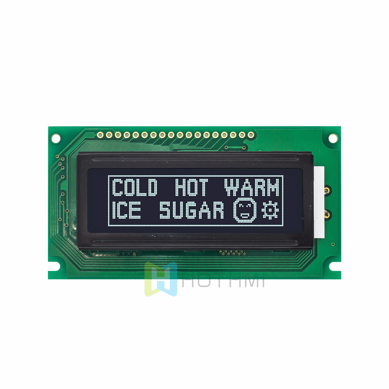 2.5"122X32 monochrome graphic LCD | DFSTN (-) with white side backlight | Arduino | transflective display | white graphics on black | ST7920 controller