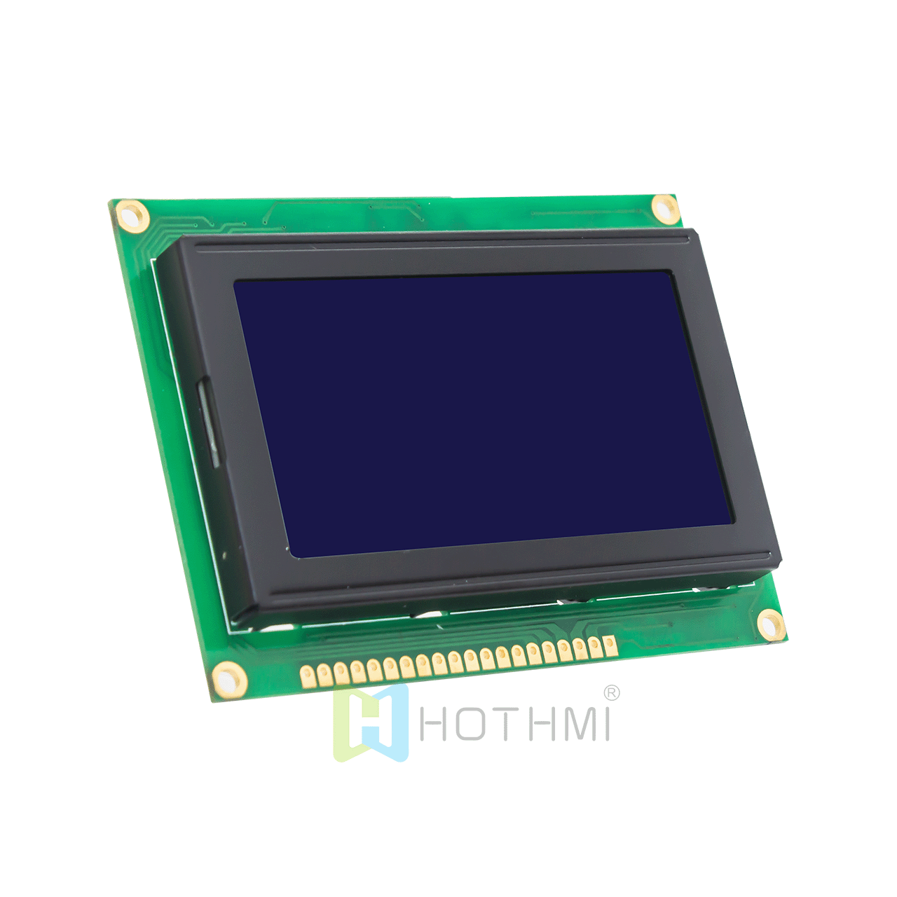 3.2"128X64 graphic LCD module/STN negative display/blue background white pixel display/white backlight/KS0107+KS0108 or compatible/transmissive polarizer