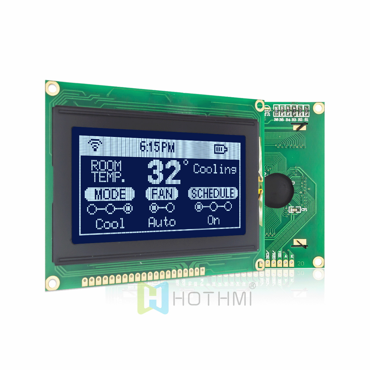 3.2 inch black graphic display/128x64 graphic LCD module / DFSTN negative white backlight/KS0108+KS0107 or compatible/5.0v/transflective polarizer