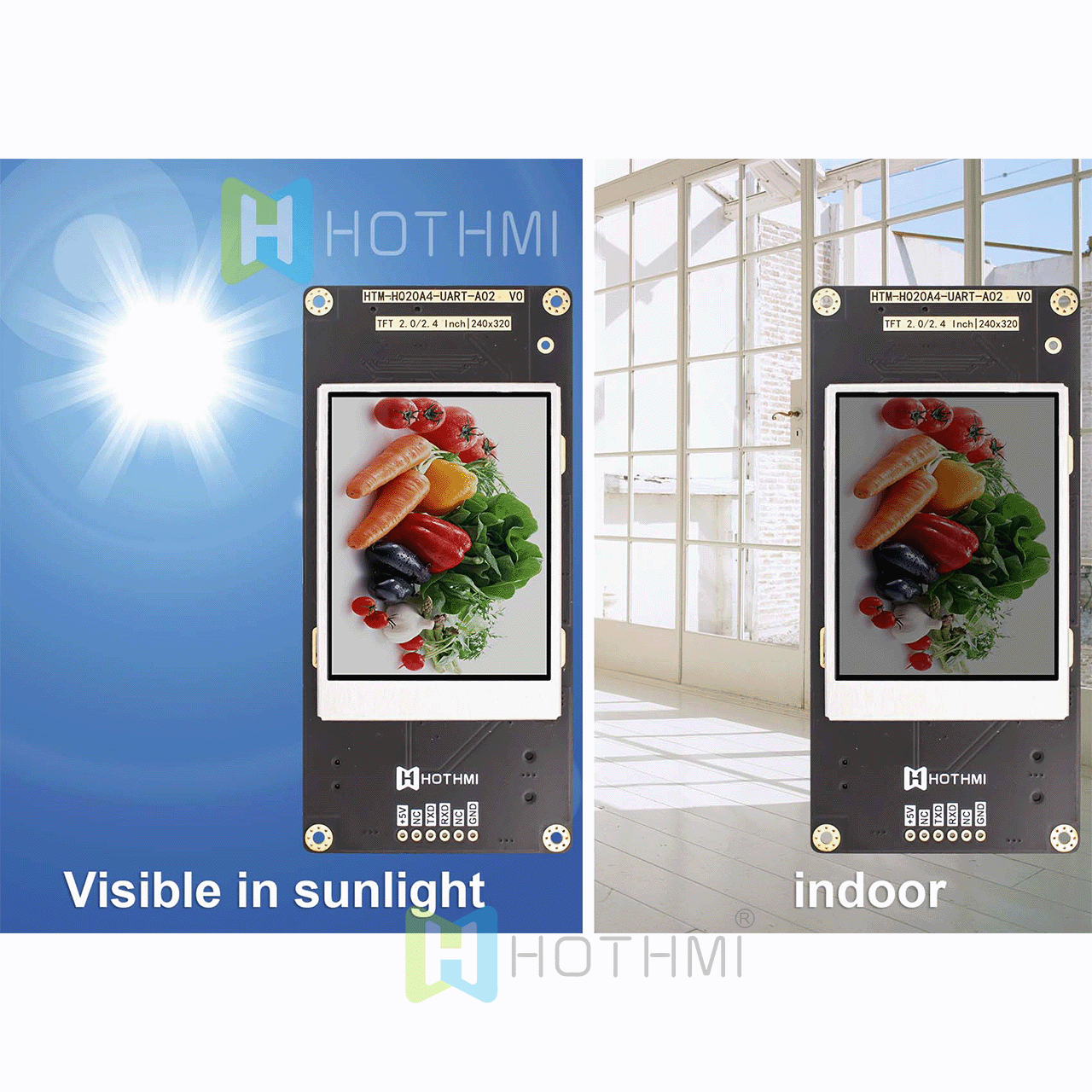 2.4 Inch Transflective TFT LCD Module | Sunlight Readable 240x320 Resolution