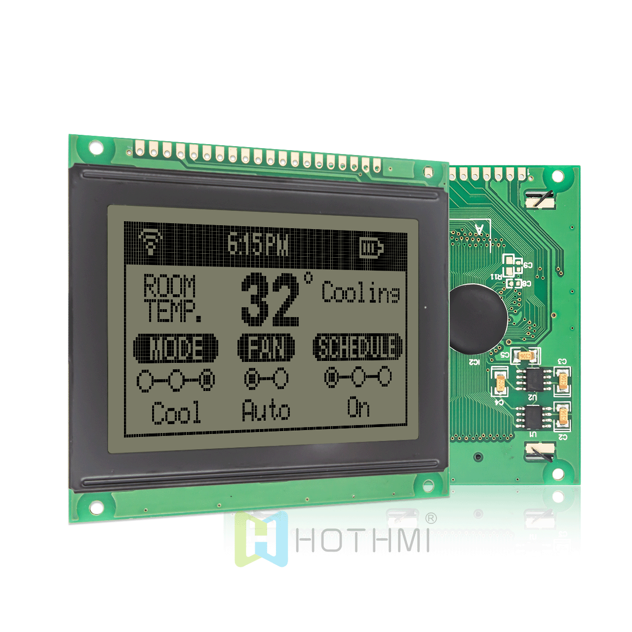 3-inch 128x64 Graphic LCD Module | Monochrome LCD Display Module | FSTN+Red, Green and Blue Backlight | Arduino