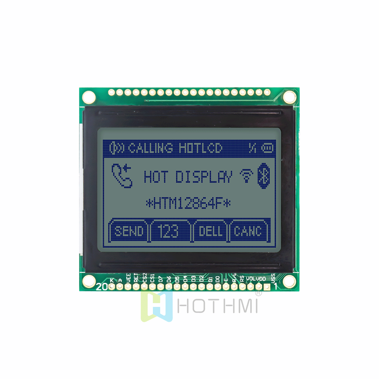 2 Inch 128x64 Graphic LCD Module With White Backlight For Arduino