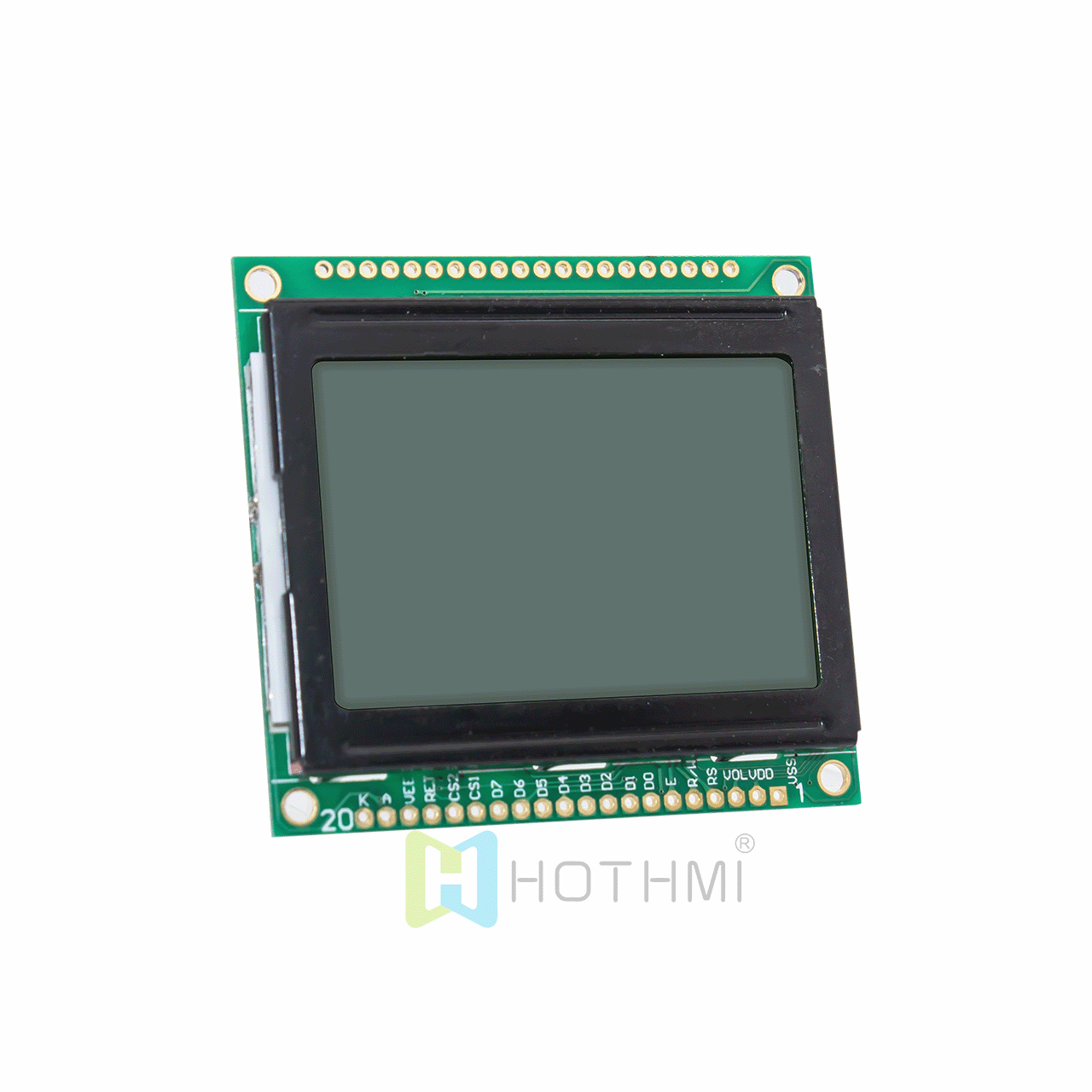 2-inch LCD graphic display module | 128x64 dot matrix graphic LCD module | STN gray film yellow-green backlight | arduino