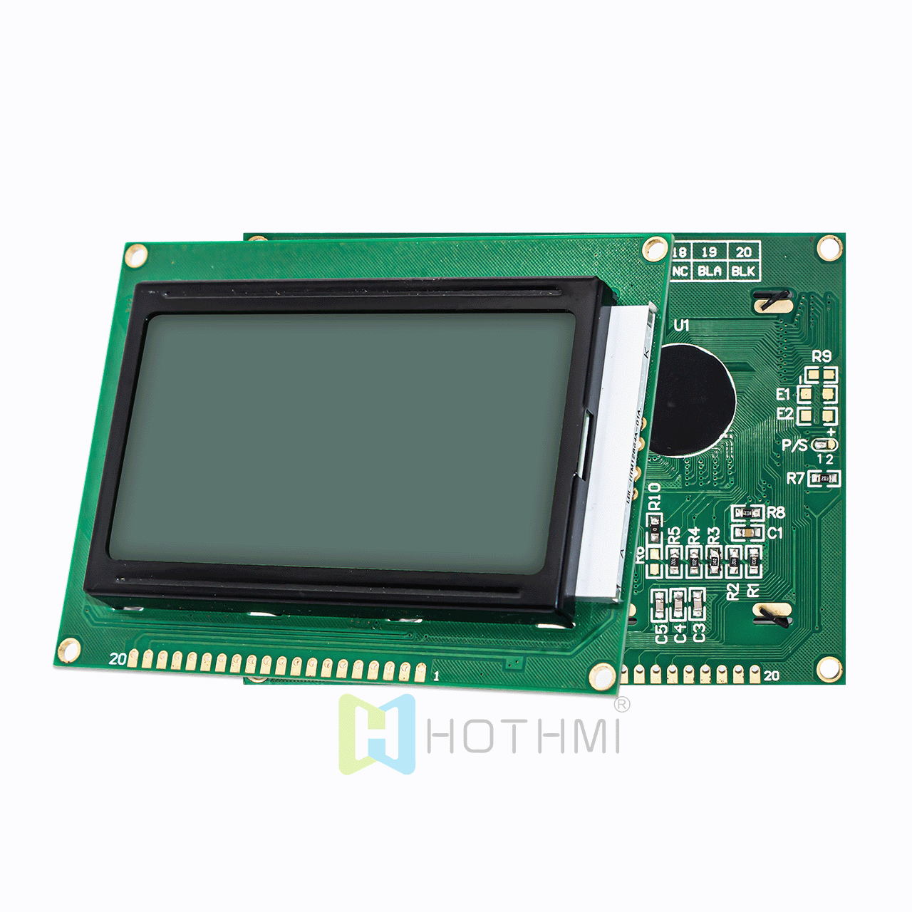 3.2 inch monochrome graphic LCD module | 128x64 graphic LCD module | ST7920 | MCU interface | for Arduino