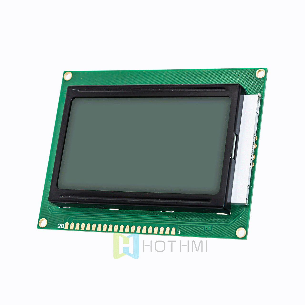 3.2 inch 128x64 yellow-green backlight graphic LCD module | Graphic COB module | STN+gray background | Arduino