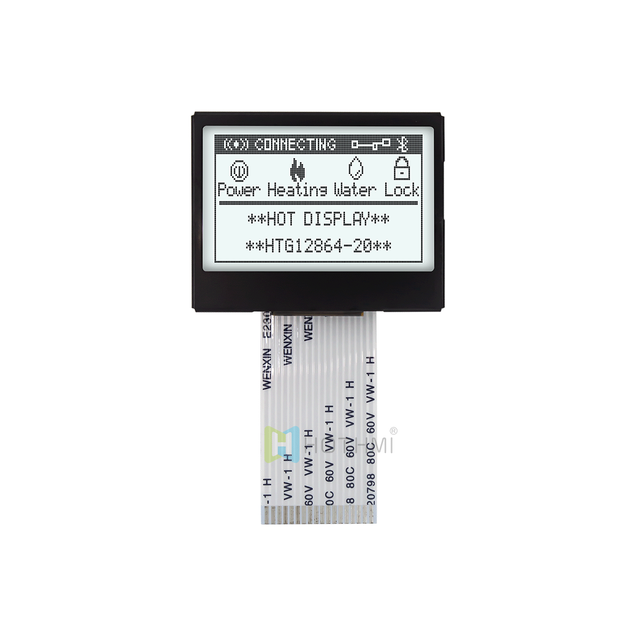 1.7 inch | 128x64 Graphic LCD Display Module | White background with grey text 128x64 Graphic LCD Module | ST7565R | MCU Interface | Arduino