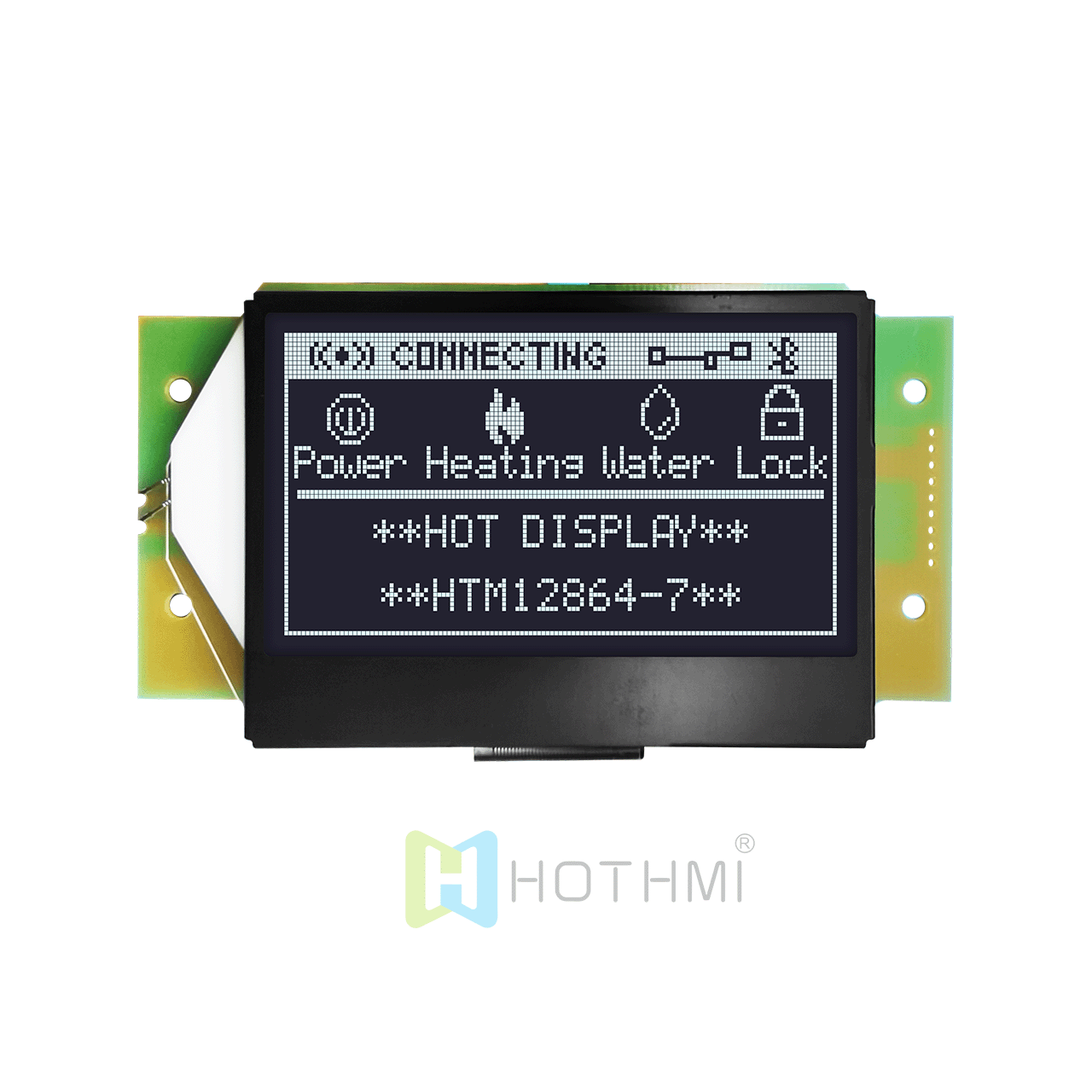 3.0-inch black 128x64 graphic display LCD module|ST7565R | DFSTN negative display