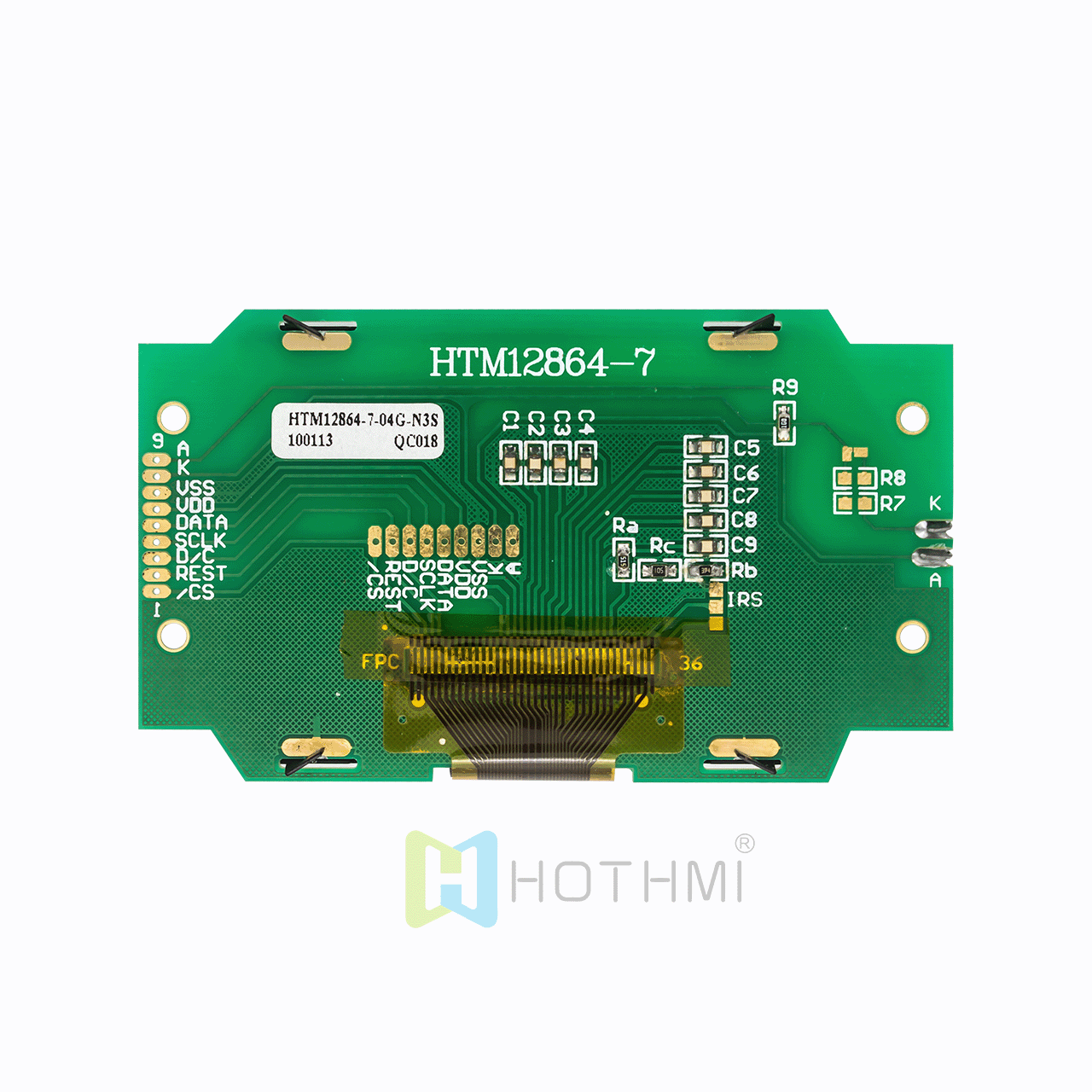 3.0-inch black 128x64 graphic display LCD module|ST7565R | DFSTN negative display