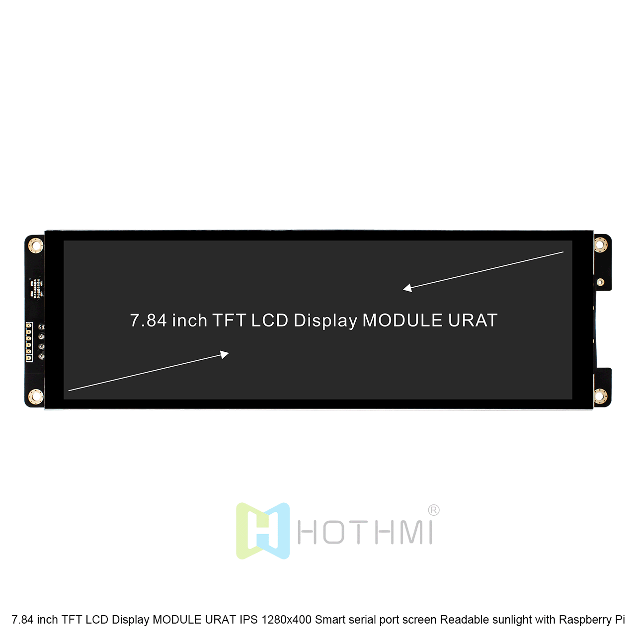 7.84 Inch TFT LCD Display Module - 1280x400 Resolution, UART Interface