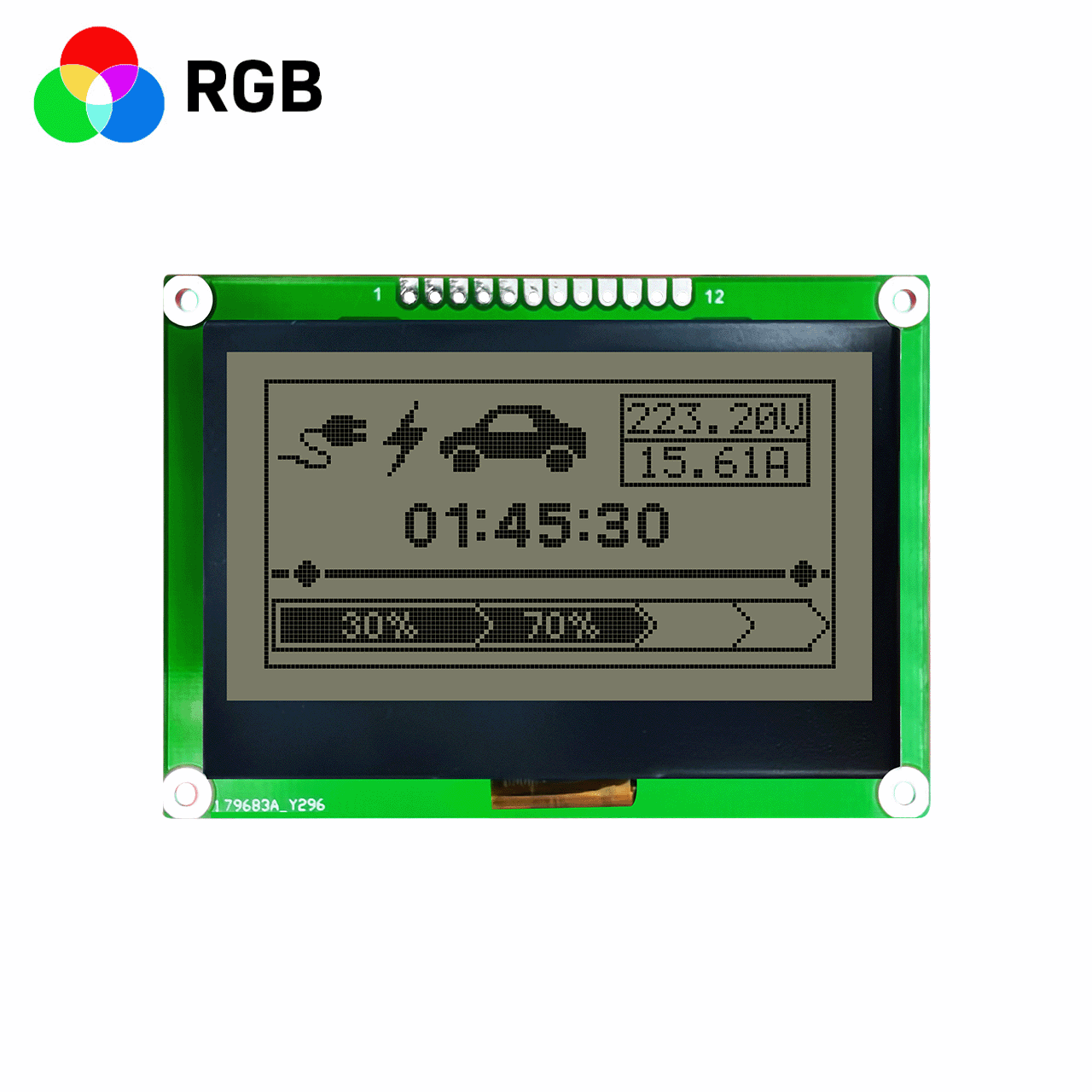 2.7 Inch 128 x 64 Graphic Dot Matrix Display With RGB Backlight