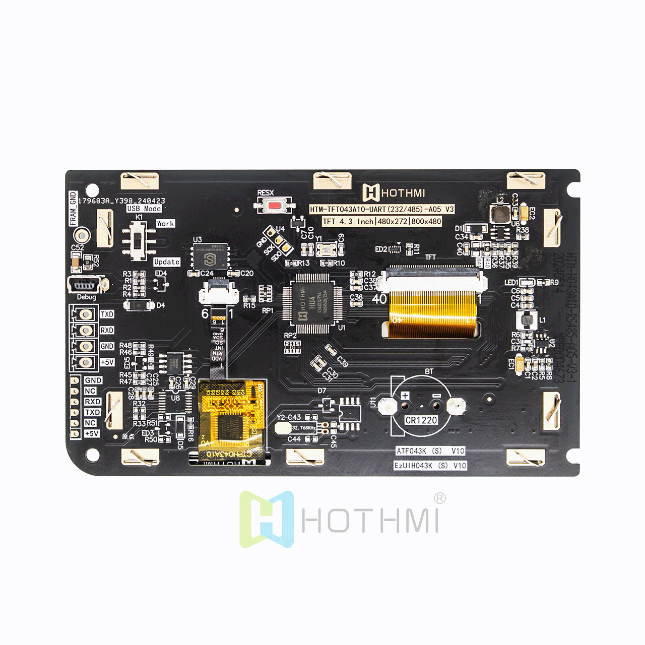 4.3-Inch Smart TFT LCD Display Module With Capacitive Touch Screen For Raspberry Pi