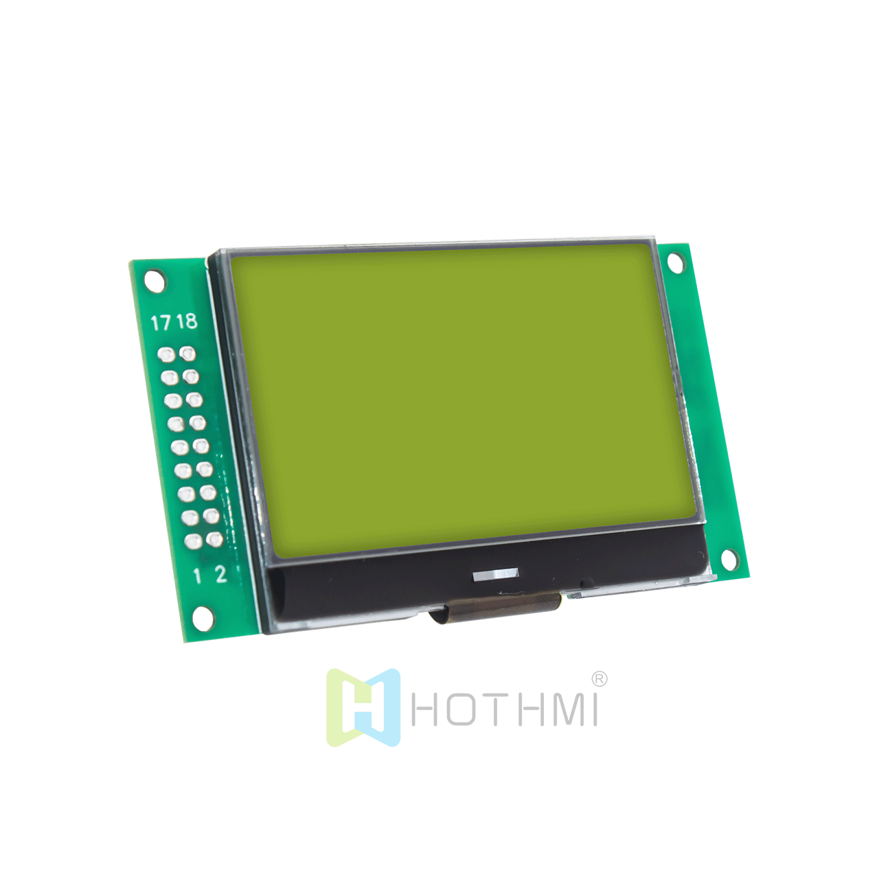 2.4 inch LCD132x64 industrial control graphic LCD screen/STN positive display yellow-green background/MCU interface