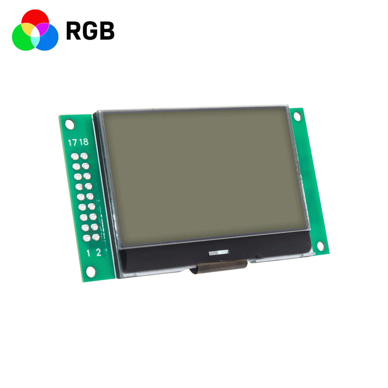 2.4-inch 132x64 LCD graphic module/13264RGB red, green and blue backlight graphic module/Arduino/FSTN front display