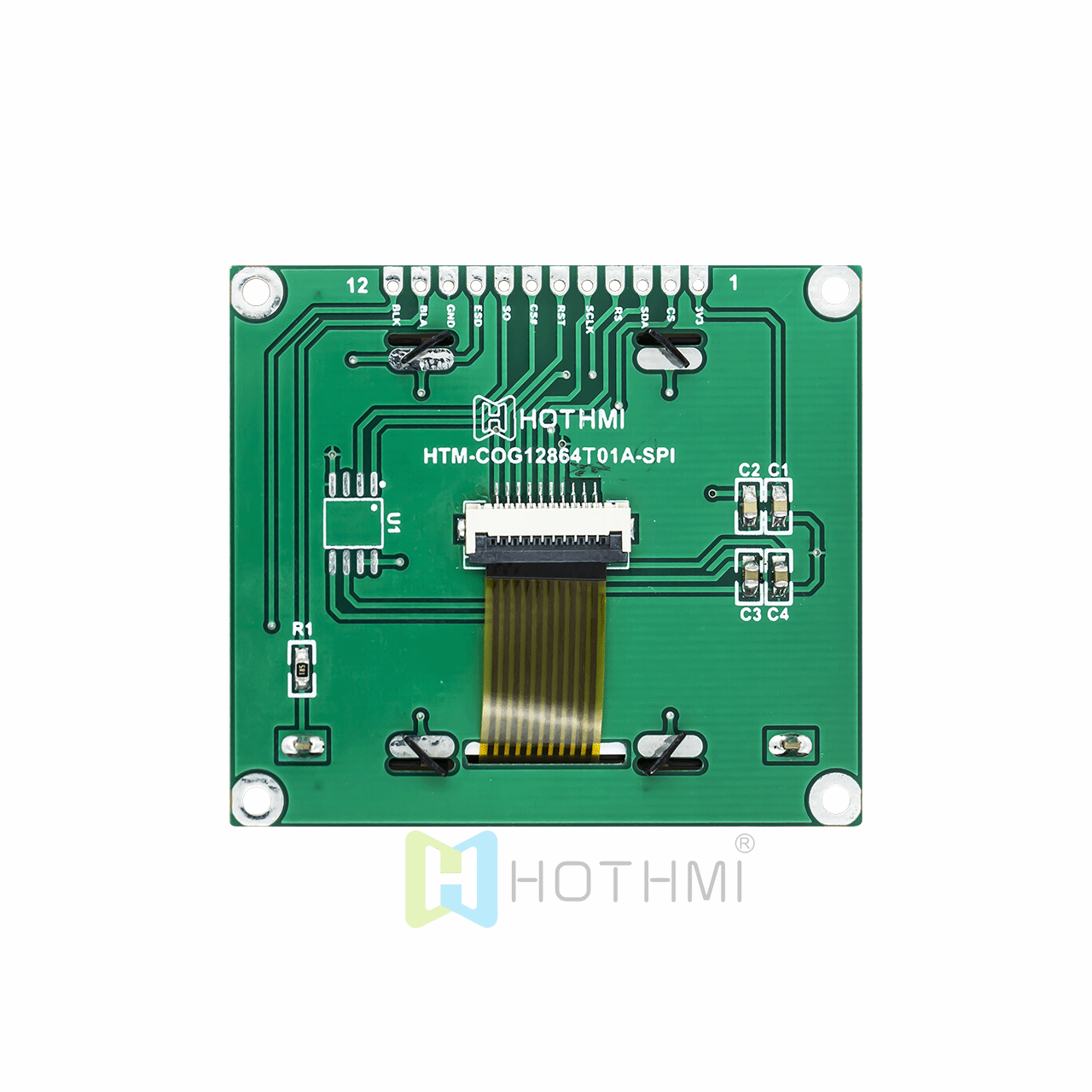 2-inch LCD Graphic Display Module | 128 X 64 Graphic Dot Matrix Module | STN Positive Display | SPI Interface | ST7567 Controller