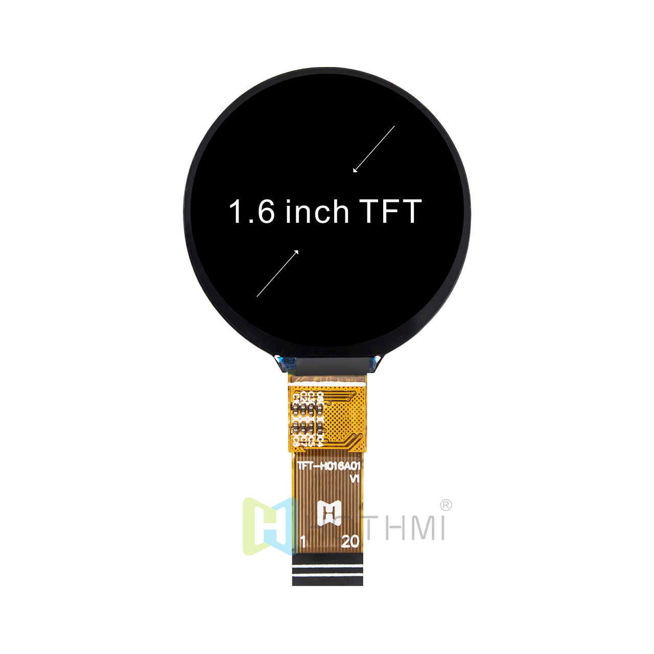 1.6 Inch Round TFT LCD Display With MIPI Interface ST7797 Controller