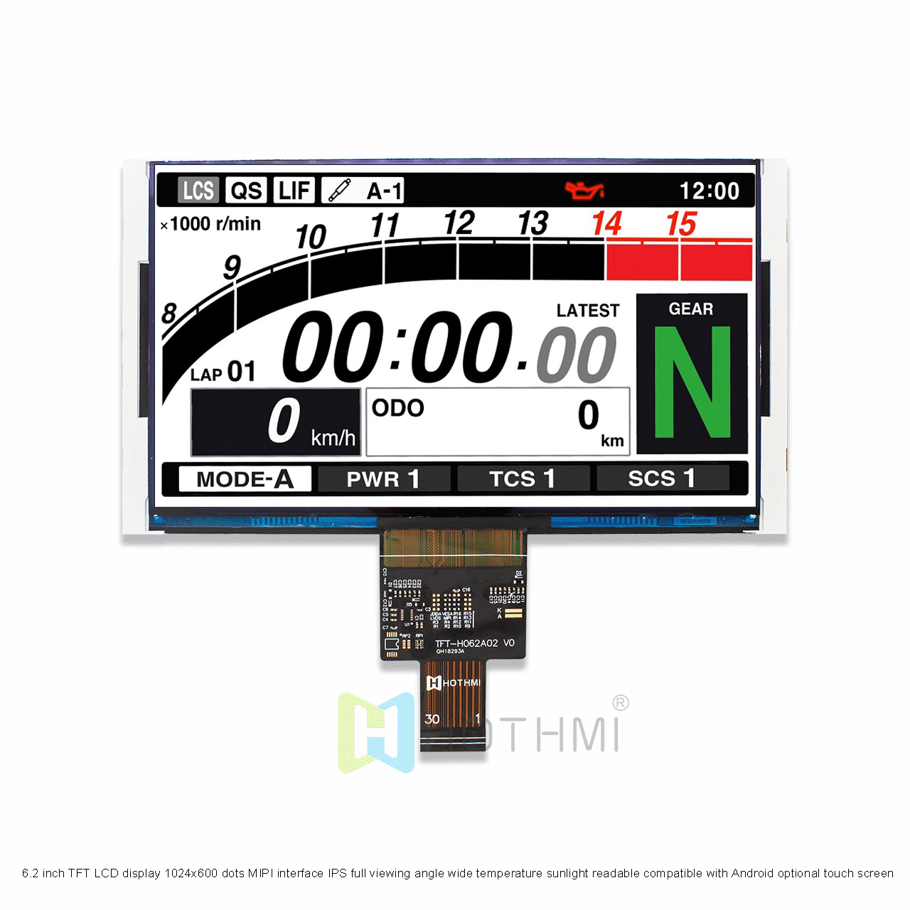 6.2 Inch High Brightness TFT LCD Display With MIPI Interface